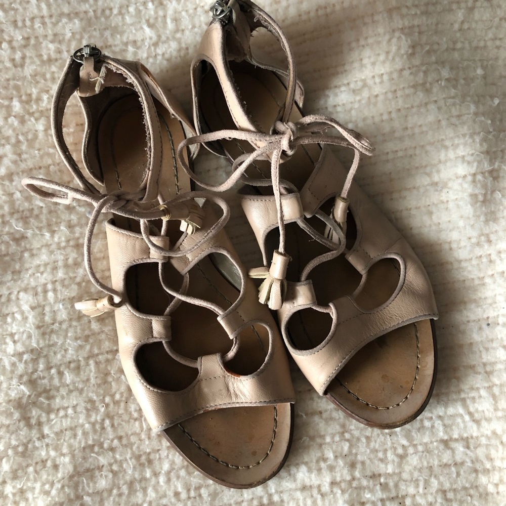 ZARA nude gladiator sandals